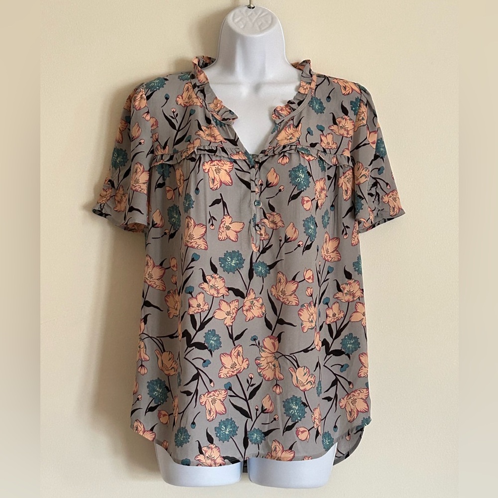 DR2 Retro Style Floral Blouse / Size S/M
